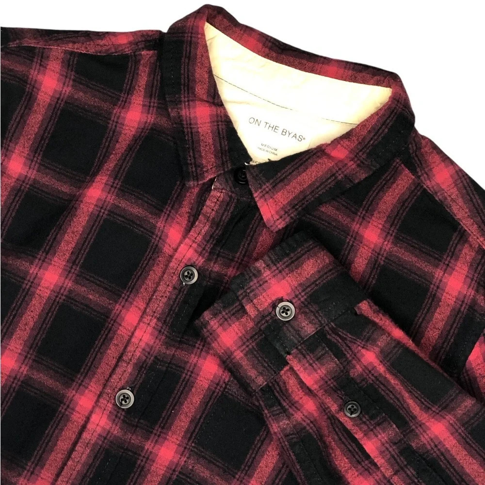 On The Byas Plaid Flannel Long Sleeve Shirt